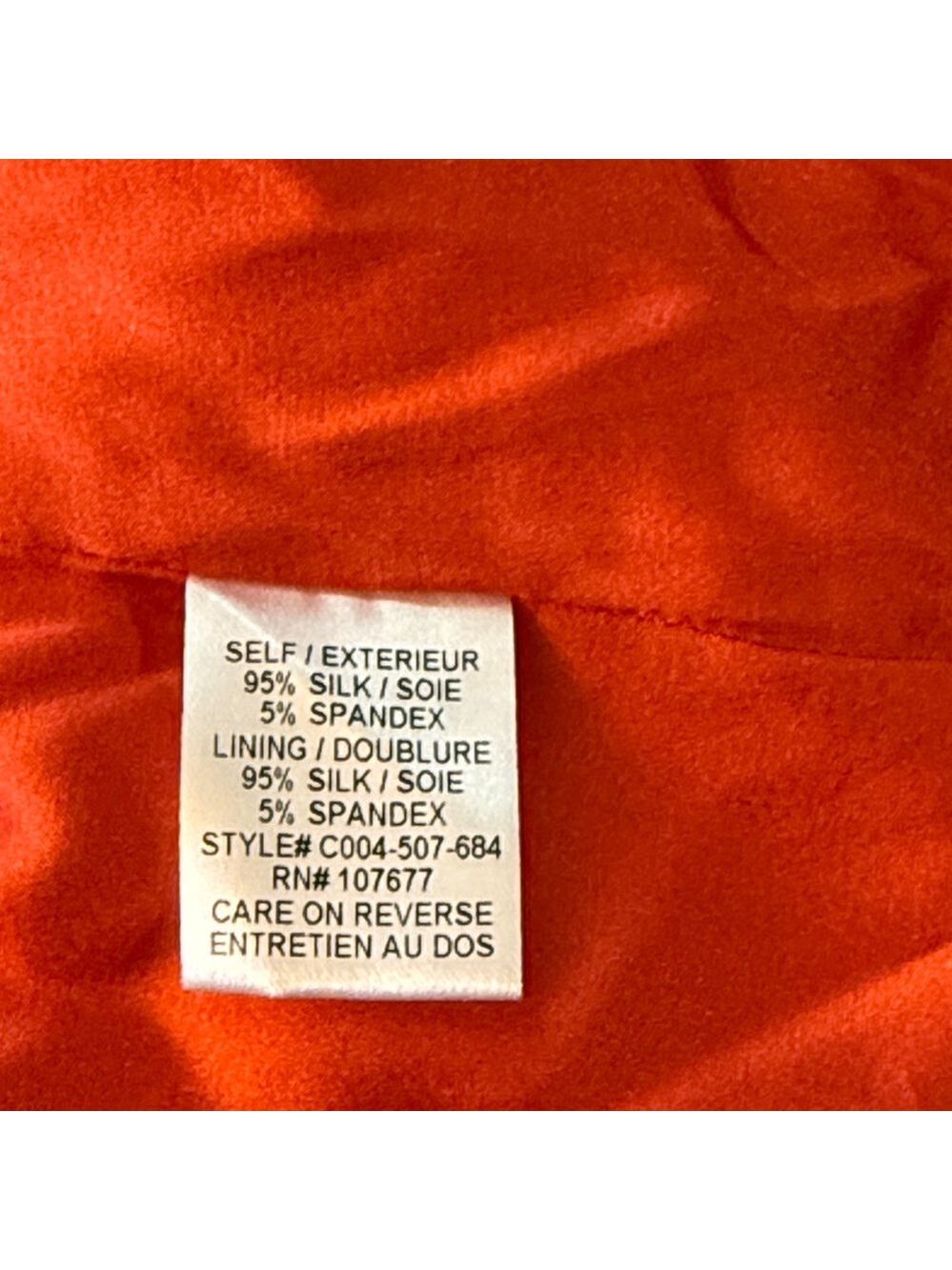 Alice + Olivia Vibrant Orange Silk One-Shoulder Draped Mini Dress Size 10 - Picture 7 of 8